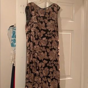 Long gold/brown embroidered dress